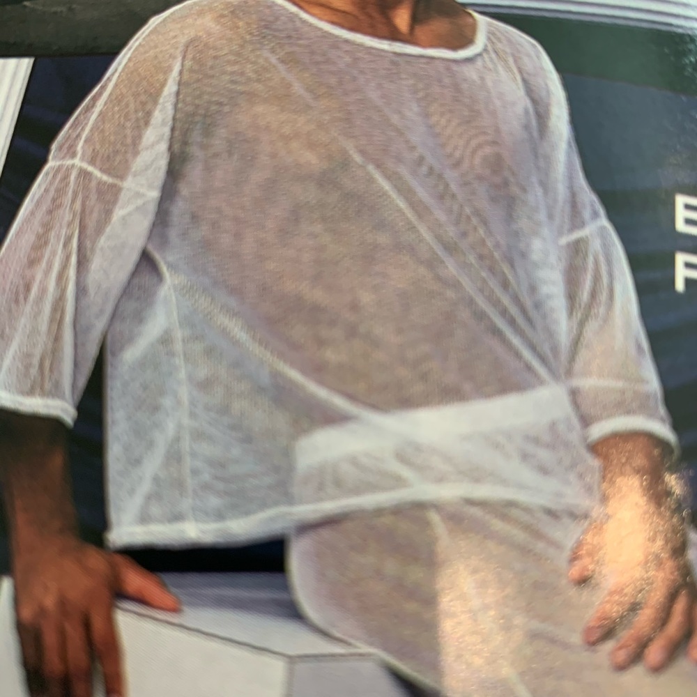 Soft Mesh Top - White  L065*